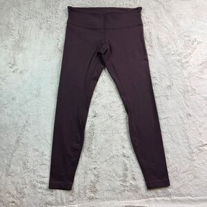 Wunder Under Leggings Contour Fit Mid Rise Size 10 Burgundy Full Length Luon